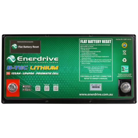 B-TEC 12V 125Ah G2 Lithium Battery - Enerdrive | Dometic