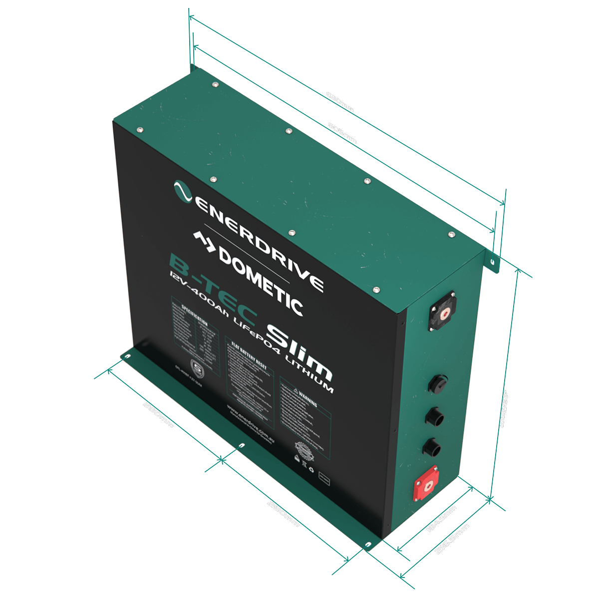 Enerdrive B-TEC 12V 400Ah Slimline Lithium Battery - ENERDRIVE